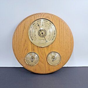 Baromaster Weather Station Thermometer Barometer Hygrometer-France -12" Diameter